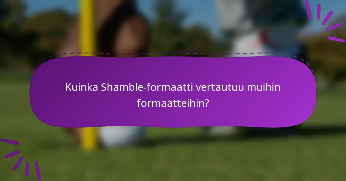 Kuinka Shamble-formaatti vertautuu muihin formaatteihin?